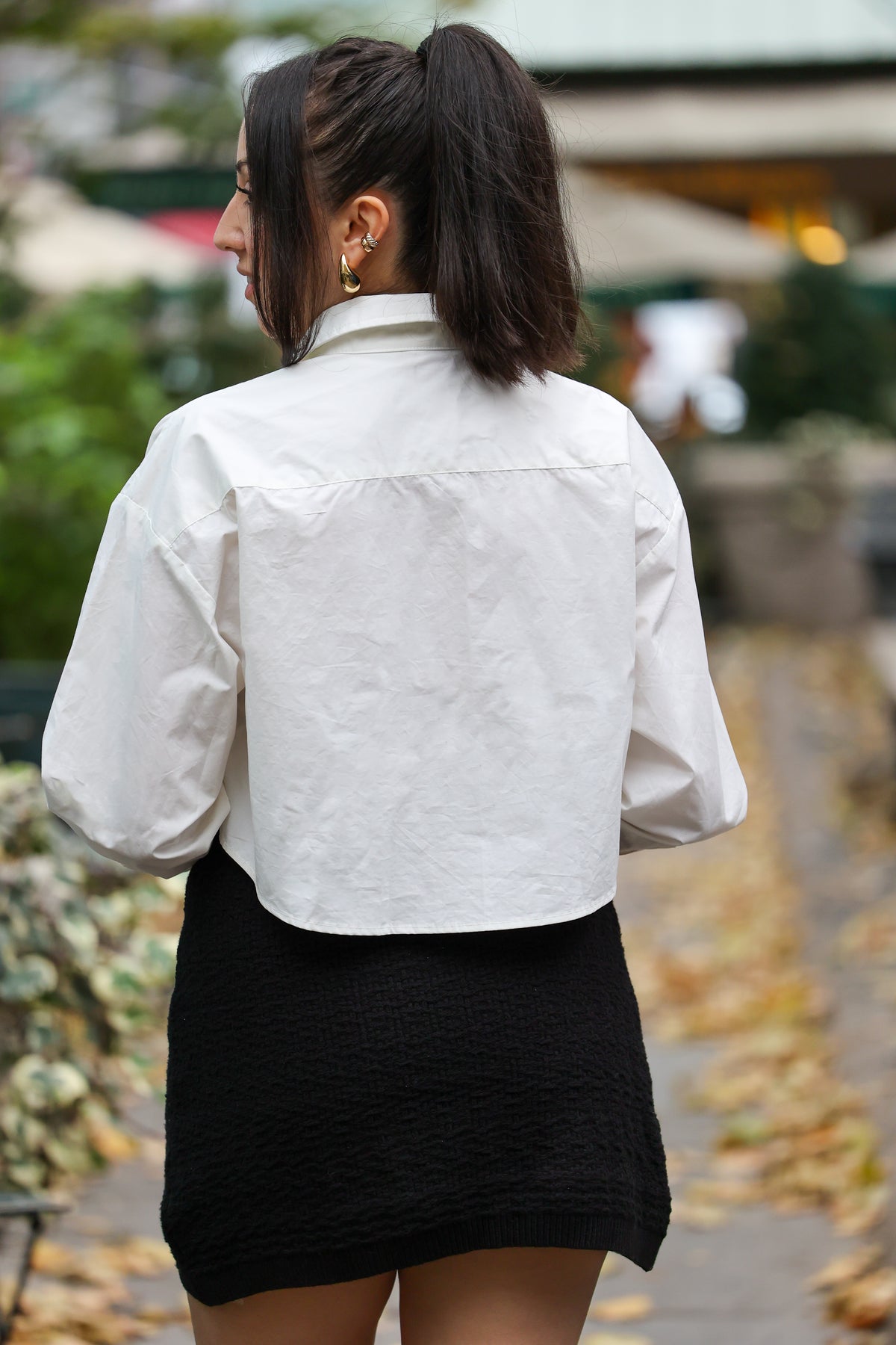 Jenny Cropped Button Down Shirt