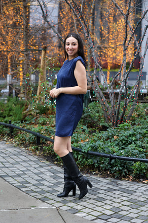 Ryan Navy Muscle Tank Dress