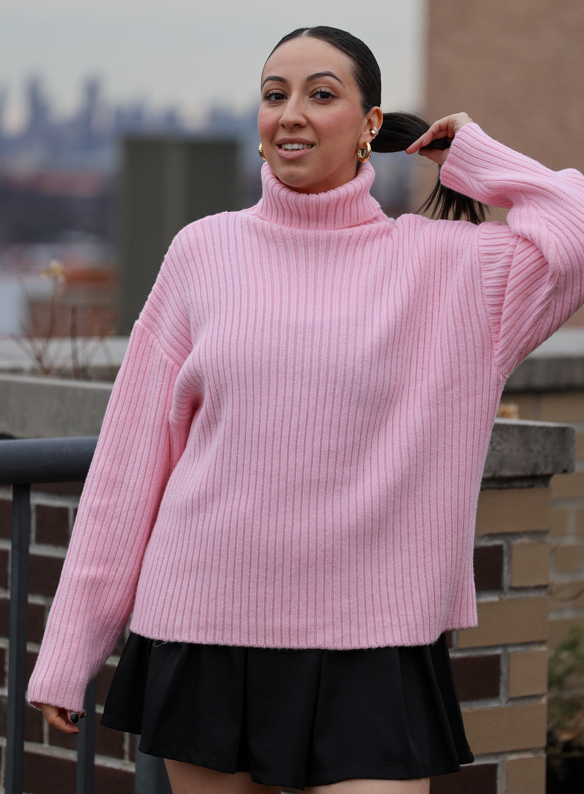 Nicole Oversized Loose Turtle Neck Sweater