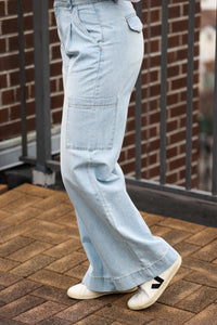 Denim Cargo Trouser