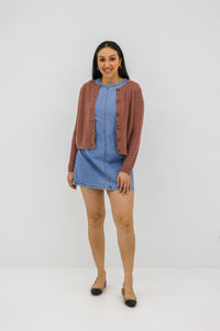 Tiffany Wave Knit Button Cardigan