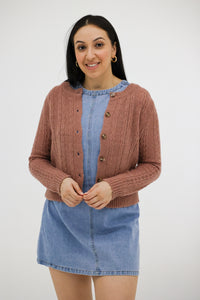 Tiffany Wave Knit Button Cardigan