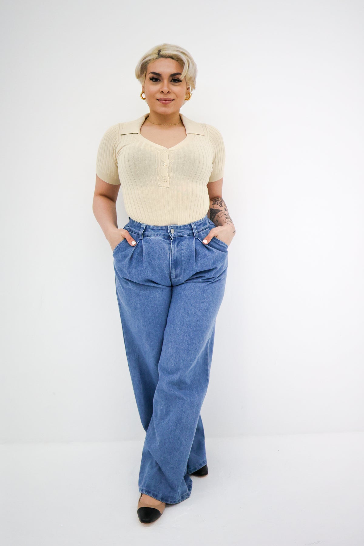 Denim Palazzo Pant