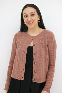 Tiffany Wave Knit Button Cardigan