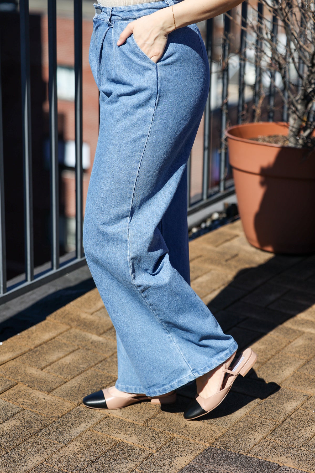 Denim Palazzo Pant