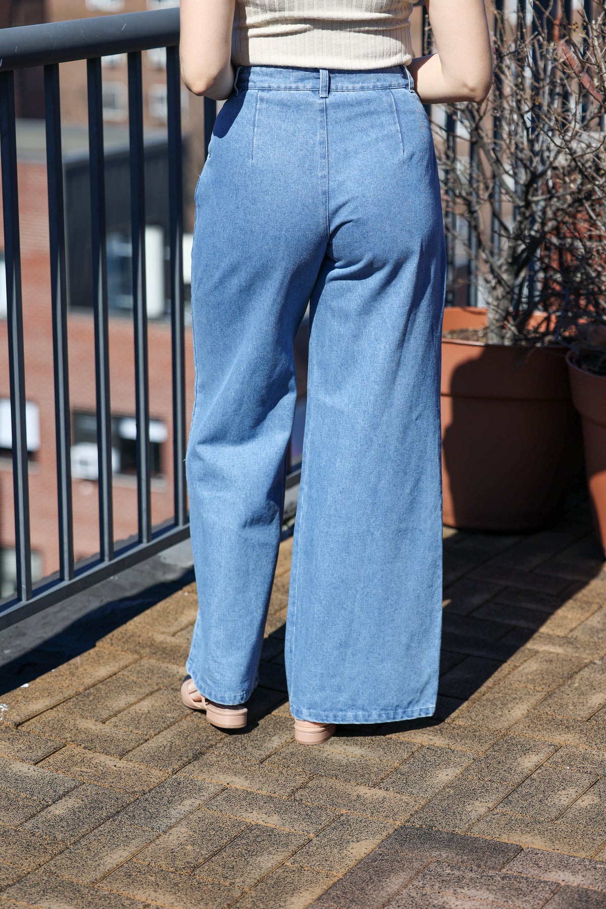 Denim Palazzo Pant