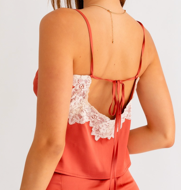 Georgina Lace Trim Detail Top