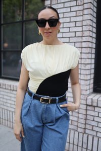 Sloane Mesh Knitted Combo Top
