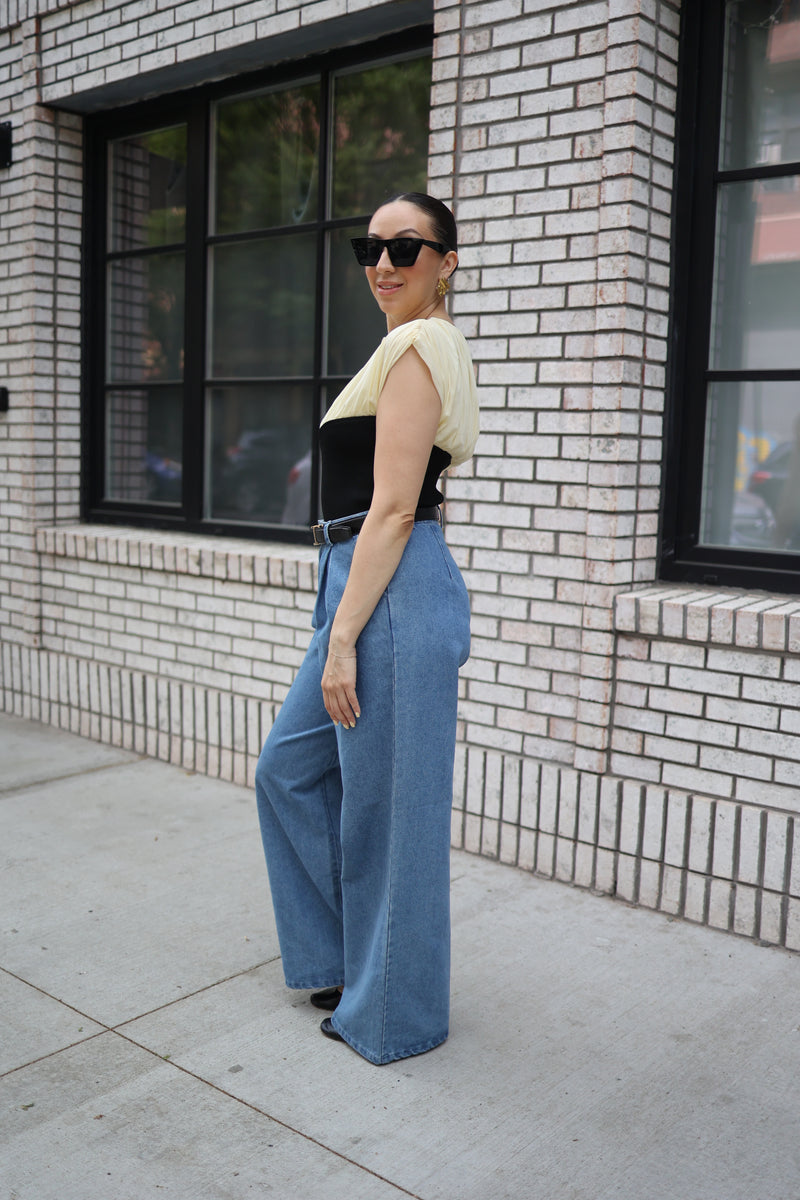 Sloane Mesh Knitted Combo Top