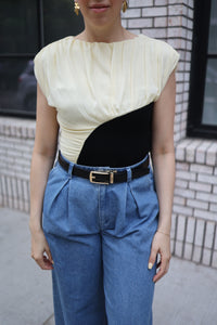 Sloane Mesh Knitted Combo Top