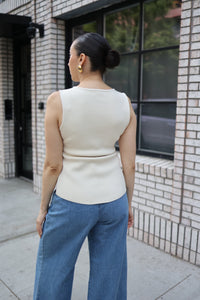 Ivy Fitted Knit Button Down vest